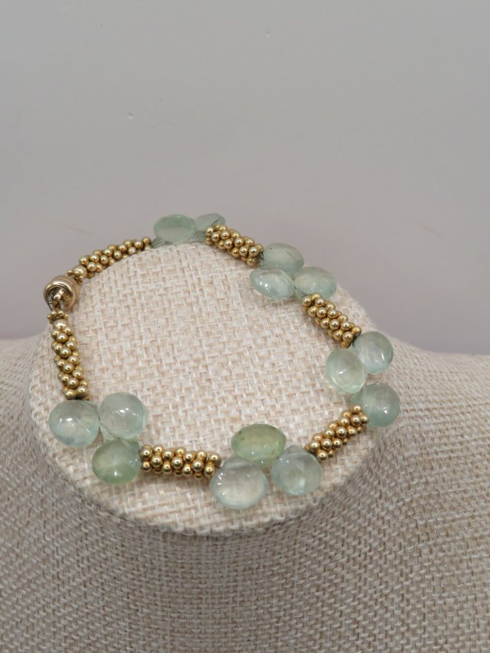 Vintage Stuller 14K Gold Filled Aquamarine Gemstone Bracelet